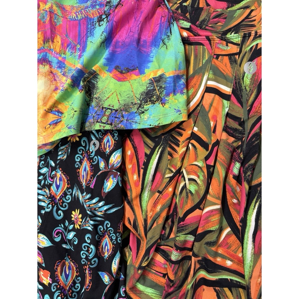 Dona Jo Skorts Sz 1 Small Lot Of 3 Brazilian Stretch Golf Tennis Zumba Vibrant